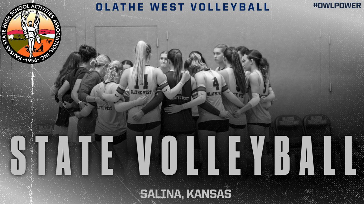 GAME DAY for <a href="/OWestVB/">Owls Volleyball</a> at the 6A <a href="/KSHSAA/">KSHSAA</a> State Volleyball Tournament in Salina!  The Owls play at 10am, 1pm and 2pm.

Watch it live on nfhsnetwork.com