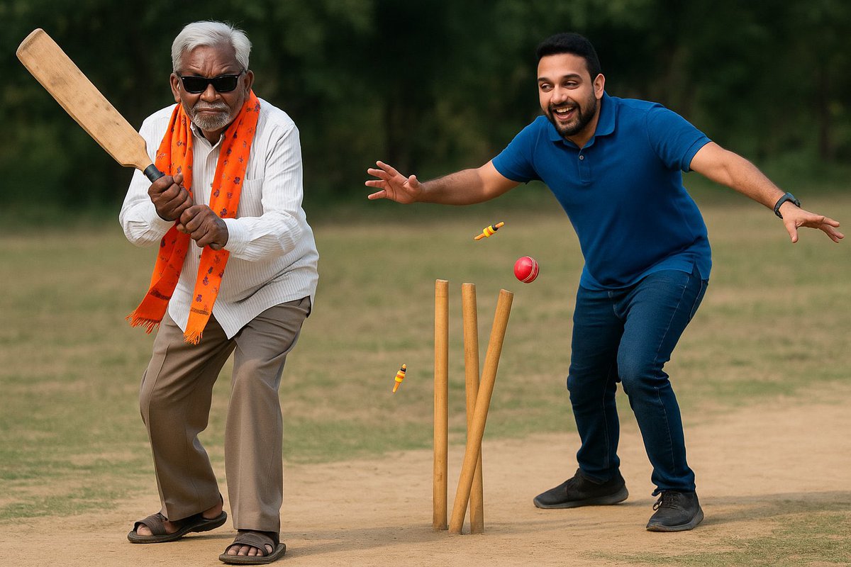 चाचा वाइड गेंद खेलने चाईबासा निकल गए,

और इधर घाटशिला में कुणाल भैया ने उनकी गिल्लियां उड़ा दीं।
<a href="/KunalSarangi/">Kunal Sarangi 🇮🇳</a>