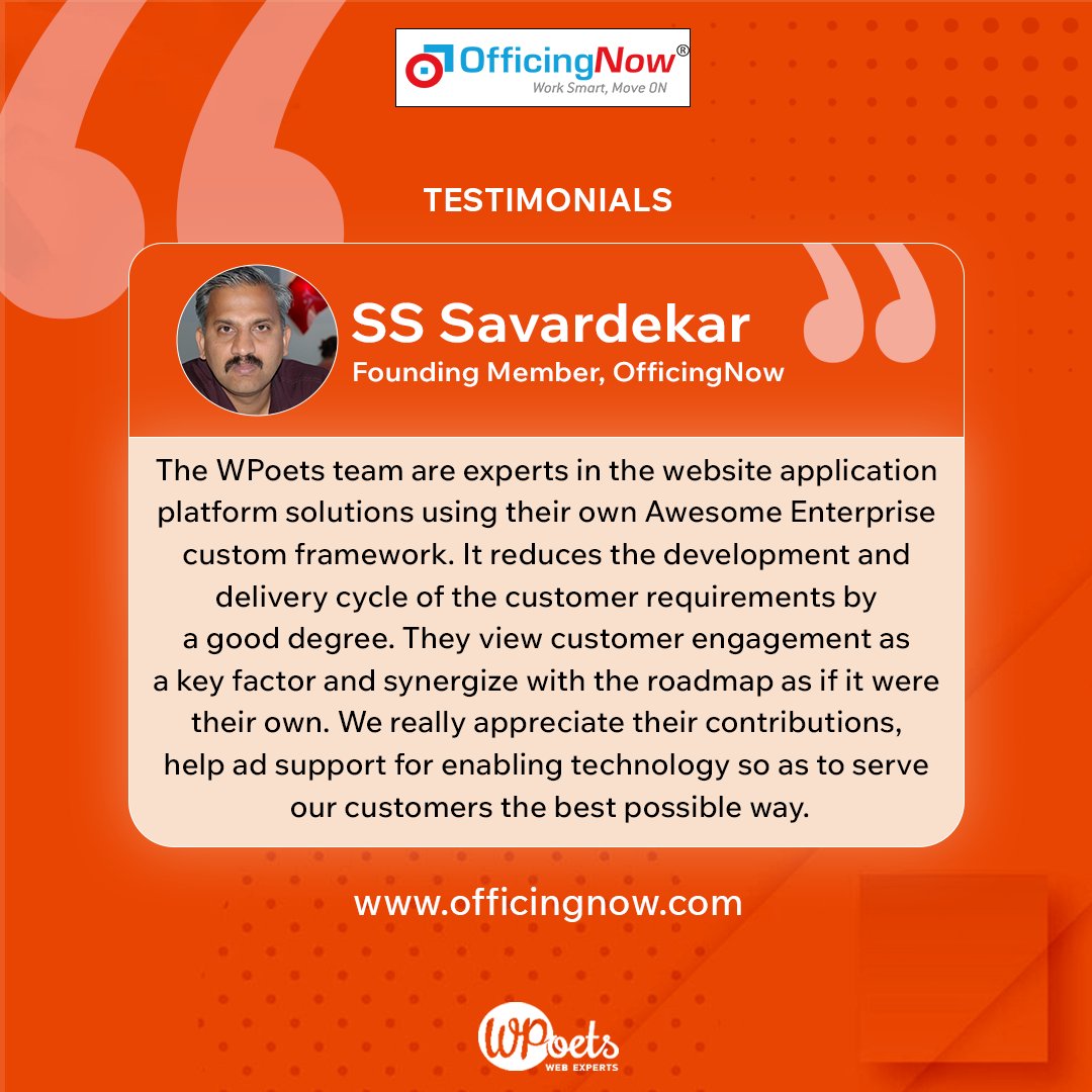 Big thanks to <a href="/OfficingNow/">OfficingNow</a>  for the amazing feedback ❤️
Proud to create digital experiences that inspire and connect.
#WPoets #ClientLove #Testimonial