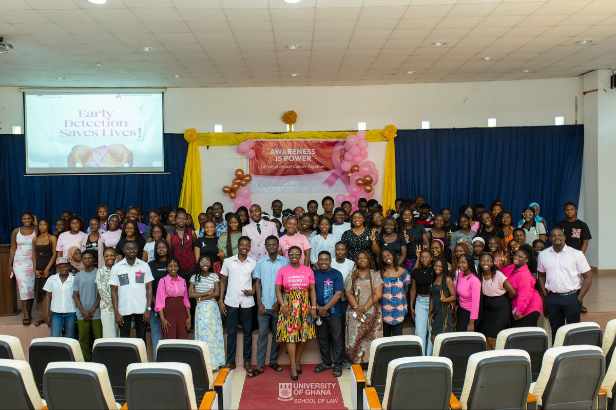 UG_SchoolOfLaw's tweet photo. As part of Breast Cancer Awareness Month, UGSoL hosted an interactive training and screening session led by Dr. Sharron Aglobitse from UGMC
At UGSoL, we remain committed to fostering a culture of proactive wellness and community care. 💗
#UGSoL #BreastCancerAwareness #Pink https://t.co/ALQPSwkcRg