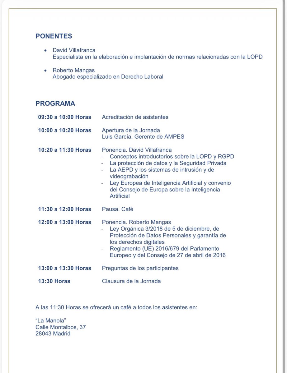 De nuevo, gracias a <a href="/altsind/">Alternativa Sindical</a> tengo el placer de contaros que el próximo día 21 de noviembre, si no tenéis la mañana muy liada, podréis asistir a una jornada formativa en materia de protección de datos donde os contaré su influencia e importancia en el Derecho Laboral.