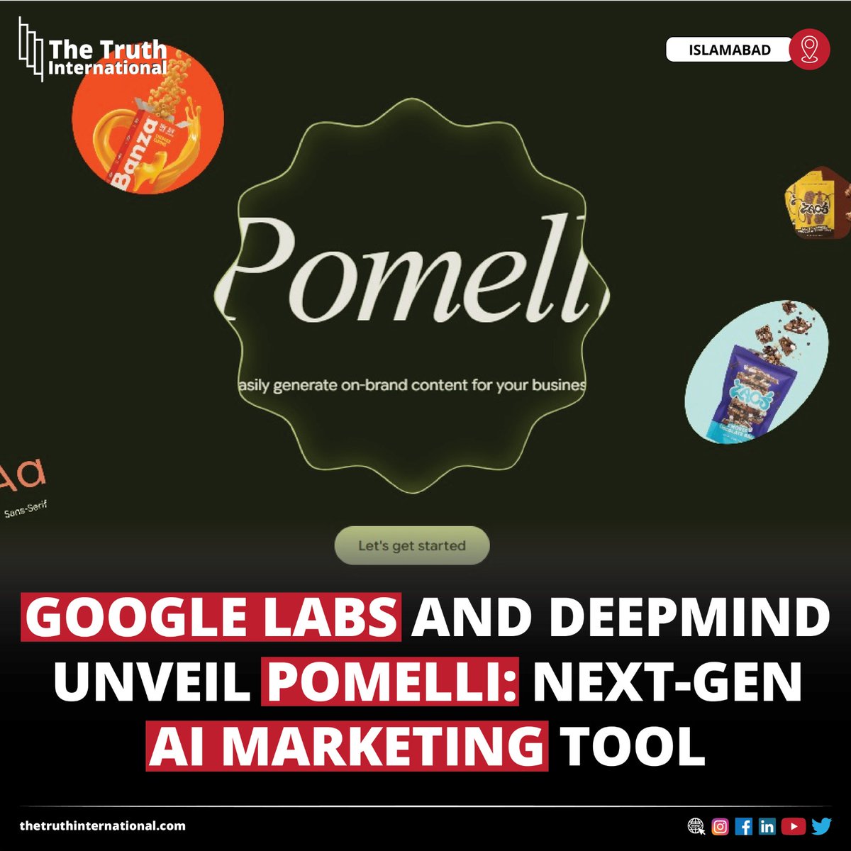 ttimagazine's tweet image. Google Labs and DeepMind Unveil Pomelli: Next-Gen AI Marketing Tool

FOR FULL STORY: thetruthinternational.com/google-labs-an…

#Google #Labs #DeepMind #Unveil #Pomelli #NextGen #AIMarketing #Tool #ISLAMABAD #TTI