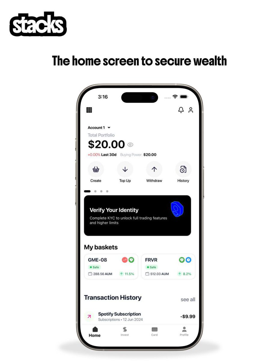 stack_finance's tweet photo. Money today is broken.
Banks are slow and greedy.
Young traders are indecisive.
Stacks is the option, built for our generation.

Built on @solana and elevated with @0G_labs decentralized ai. https://t.co/fXpBWSj2X1