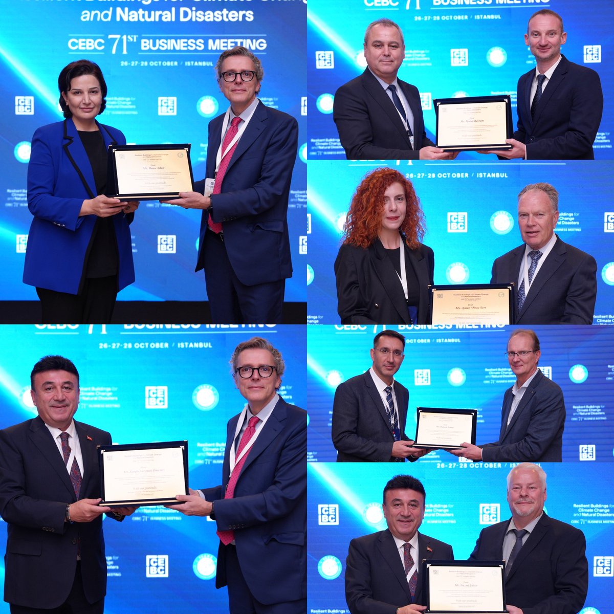 nazmisahin19's tweet photo. 📍İstanbul

Climate Change and Natural Disaster Resilient Buildings, CEBC 71 Business Meeting was held in Istanbul.

The meeting began with speeches by CEBC Consortium of European Building Control  President Mr. Sergio Vazguez Jimenez, Head of Building Inspection and Earthquake Engineering Mr. Nazmi Şahin, and General Manager of Professional Services of the Ministry of Environment, Urbanization and Climate Change of the Republic of Türkiye Ms. Banu Aslan.

Mr. Murat Bayram, Deputy Director General of Professional Services at the Ministry of Environment, Urbanization, and Climate Change of the Republic of Türkiye, gave a presentation on "Development, Sustainability, Security, and Energy Efficiency in Building Legislation."

Mr. Hakan Yılmaz, Head of the Department of Construction Works at the Ministry of Environment, Urbanization, and Climate Change of the Republic of Türkiye, gave a presentation on the Electronic Concrete Monitoring System and Building Inspection.

Ms. Aynur Miray Sert, Architect at the Çankaya Municipality of the Republic of Turkiye , presented on the municipality's architectural project review.

Prof. Hakkı Polat Gülkan, a faculty member at Başkent University, and Prof. Ahmet Yakut and Barış Binici, faculty members at Middle East Technical University, presented on earthquake legislation, earthquake engineering, earthquakes in our country, and their studies, providing examples.

The meeting continued with questions and comments from member countries.

On the final day of CEBC Consortium of European Building Control general meetings we feature updates from member countries on latest and future activities. The meeting in Istanbul highlighted current work being undertaken by RICS “Decade of Action for Fire Safety 2026” Ministry of Natural Resources and Spatial Planning, Slovenia “Amendments to the Construction Act”, LABC “LABC Academy Update - Training the next generation of inspectors”, Norwegian Building Authority “Possible changes relating to supervision and third party control”, General Office of Building Control, Poland “Application for managing building control activities during natural disasters” and finally from the State Construction Control Bureau of Latvia “Implementation of planned unified building and registration processes”.
We thank all those who took part in this well received session. 
Sergio Vazquez Jimenez  
Banu ASLAN  CEBC Consortium of European Building Control 
@baslan06 @MeslekiHizmet 
@yddmdofficial 
#CEBC2025Istanbul #CEBC71 #BuildingSafety #BuildingInspection #ResilientCities #InternationalCooperation #BuildingControl #EarthquakeResilience #yapidenetimvedeprem #YDDMD