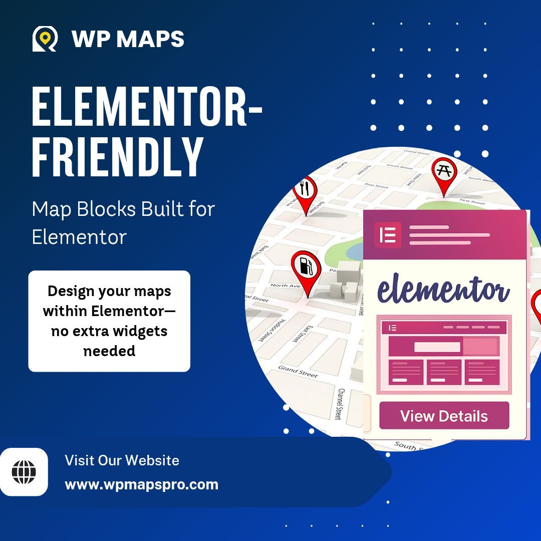 weplugins's tweet image. Say goodbye to switching between tools! 🙌
With WP Maps Pro, you can design and customize maps right inside Elementor — no extra widgets or coding needed.

Make your maps as stunning as your website.
wpmapspro.com/map-hooks/wpgm…

#wpmaps #plugins #elementor #wordpress