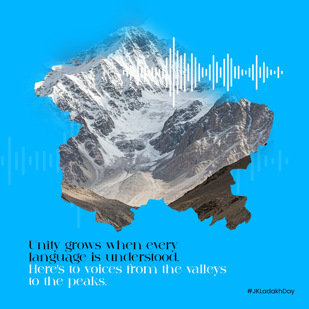 DevnagriAI's tweet image. Languages bind the peaks and valleys of Jammu, Kashmir, and Ladakh.

We celebrate the voices that make India speak in many tongues.

#JKLadakhDay #DevnagriAI #MultilingualIndia #Localization