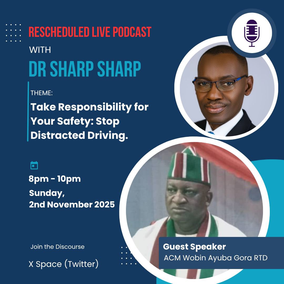 WISEWISDOM_2022's tweet image. *RESCHEDULED LIVE PODCAST WITH DR SHARP SHARP*

We once again apologized for not been able to air the podcast last Thursday due to some unforeseen network issues. 

To ensure a smooth and engaging conversation, the Live Podcast with Dr. Sharp Sharp on the theme “*Take…