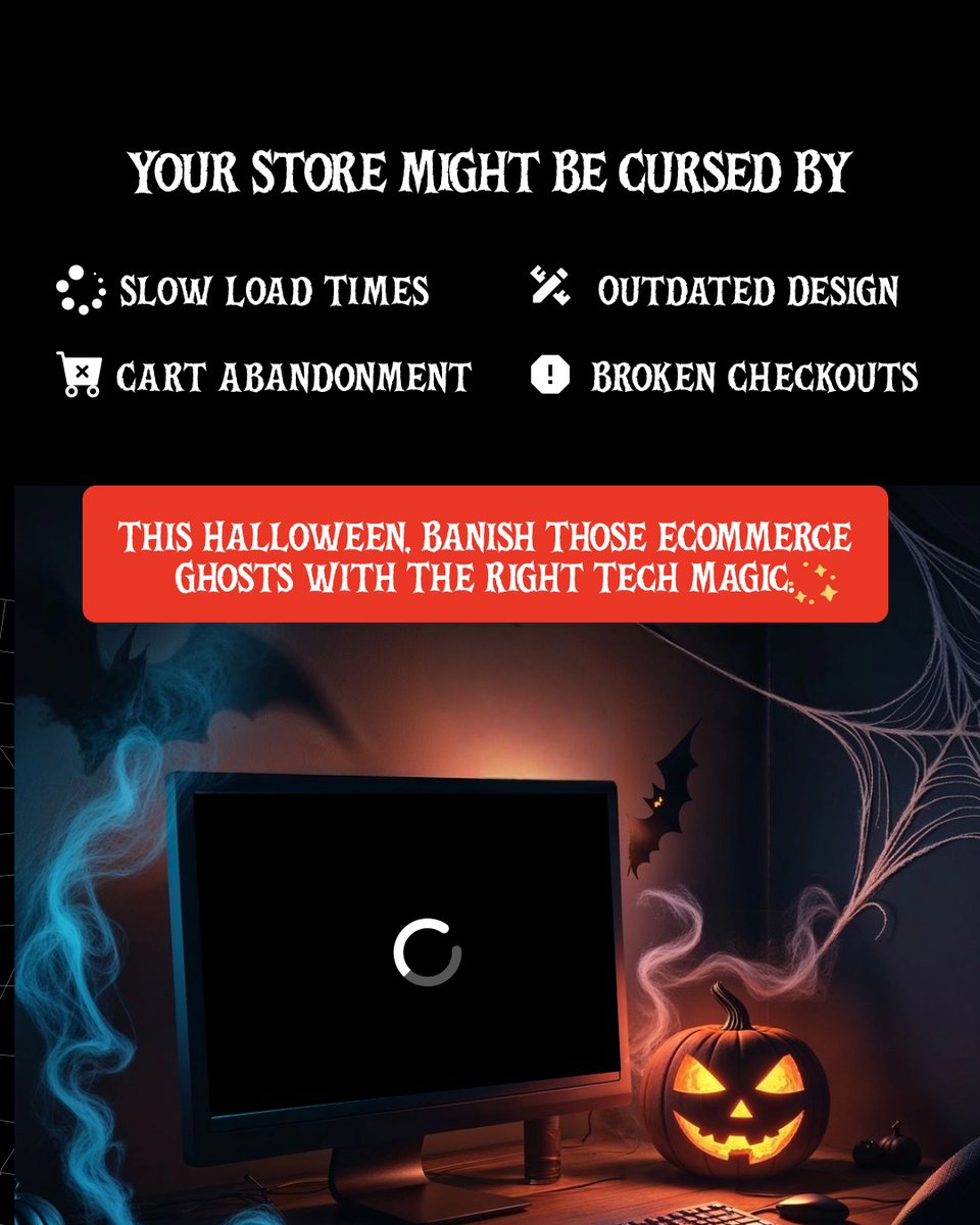 bizzmiallc's tweet image. #ShopifyPlus #MagentoCommerce #Bizmia #SalesforceCommerceCloud #HeadlessCommerce #eCommerceDevelopment #eCommerceOptimization #HolidaySalesReady #HalloweenMarketing #TechStackUpgrade #FrictionlessCommerce #SpeedToSell #ConversionBoost #eCommerceStrategy #CustomCommerceSolutions