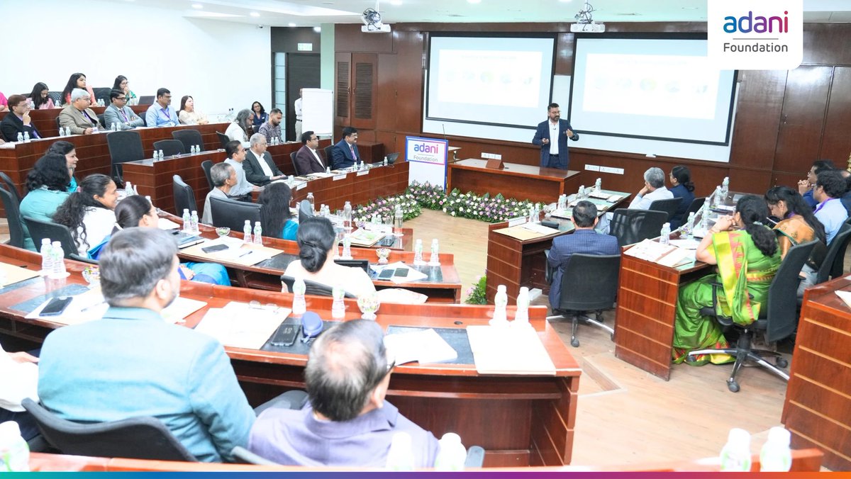 Adani_Schools's tweet photo. The @AdaniFoundation inaugurated Principals’ Meet 2025 in Ahmedabad under the theme “Principals as Changemakers.” Mrs. Shilin R. Adani, Hon. Trustee &amp; Shri Vasant Gadhavi, E.D., inspired to nurture schools where every child feels seen, valued and supported. https://t.co/mTioFqwYVf