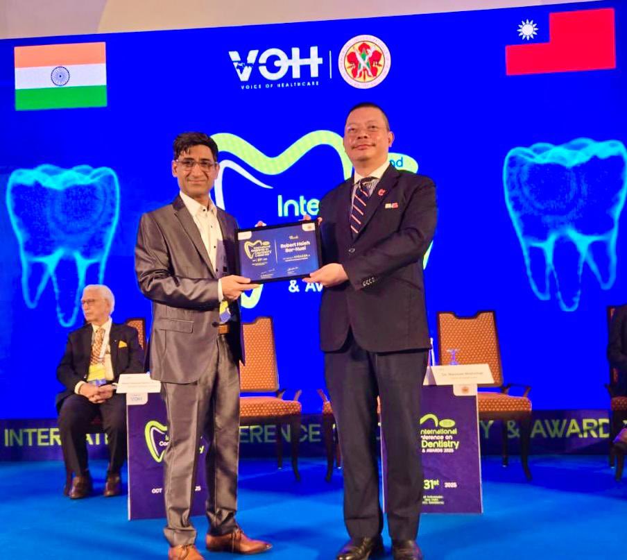 Deputy Representative of Taiwan, Mr. Robert Hsieh Bor-Huei, is delighted to attend the 2nd Edition of the International Conference on Dentistry and Awards 2025.🦷

This remarkable event is hosted by India’s Voice of Healthcare, in collaboration with Taiwan’s National Cheng Kung