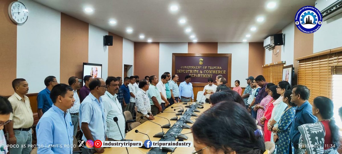 🇮🇳 Rashtriya Ekta Diwas (National Unity Day) 🇮🇳

Today, the Department of Industries &amp; Commerce proudly joins the nation in celebrating the birth anniversary of Sardar Vallabhbhai Patel, the Iron Man of India.

Let us honor his legacy by strengthening the bonds of unity,