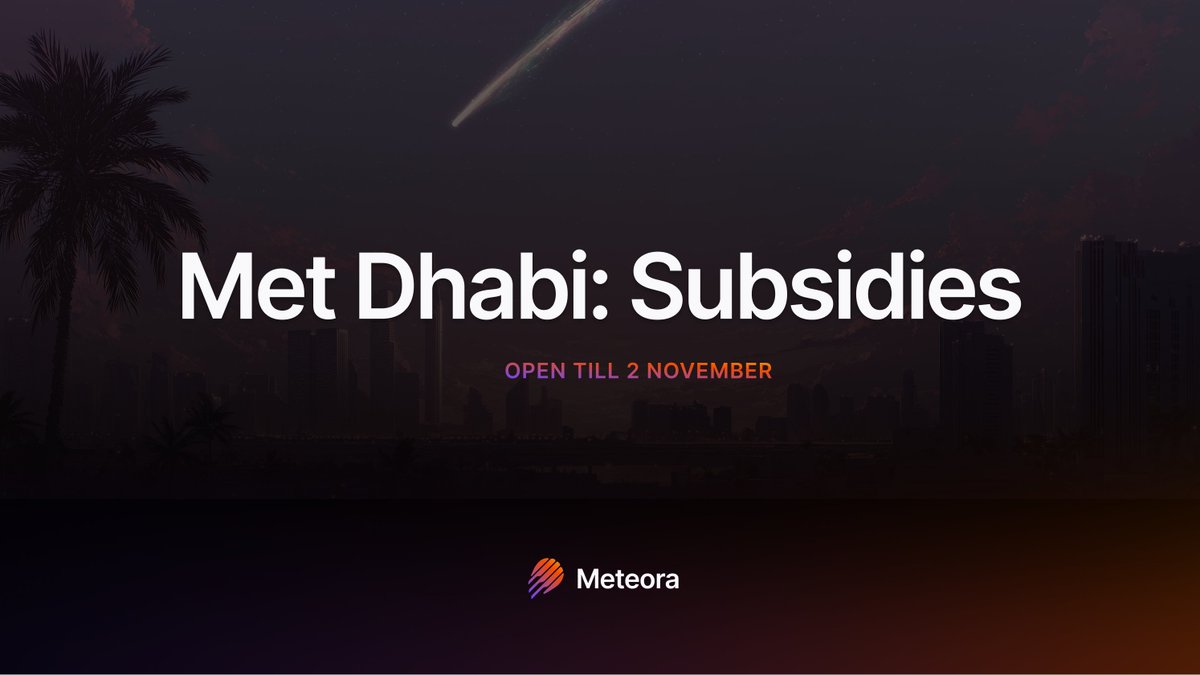 Next batch of Met Dhabi subsidy approvals to go out soon.

Reminder: subsidy applications have been reopened until the end of the week.

We'll wrap up community subsidies by the following week (9th Nov) to give folks enough time to make their bookings.

metdhabi.typeform.com/subsidies