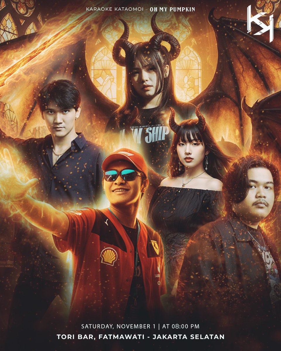"Monsters are real, and ghouls are too. Tomorrow, they're all on the guest list."

#KARAOKEKATAOMOI Halloween Night 'Oh My Pumpkin' is TOMORROW!

Jangan lupa datang ke Tori Bar Fatmawati jam 8 Malam!

amankan tiketnya sebelum kehabisan!
Bit.ly/KKHalloween2025