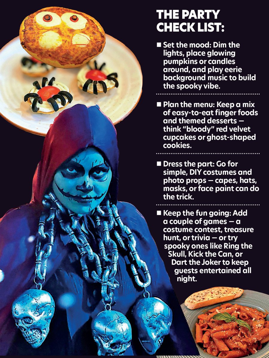 HydTimes's tweet image. Planning a Halloween party at home? 🎃
Chefs, event pros &amp;amp; influencers share simple ways to turn your space into a spooky, camera-ready setup — no big budget needed.

Read: timesofindia.indiatimes.com/entertainment/…

#Halloween2025 #DIYDecor #HyderabadTimes #SpookySeason