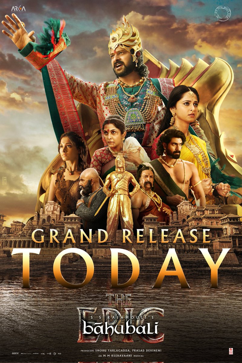 VaaraahiCC's tweet photo. The cinematic phenomenon is back! 🔥

Experience the epic once again on the grandest scale #BaahubaliTheEpic is now in theatres! 💥

@BaahubaliMovie @arkamediaworks #Prabhas @RanaDaggubati @ssrajamouli https://t.co/eV2IbvhD2c