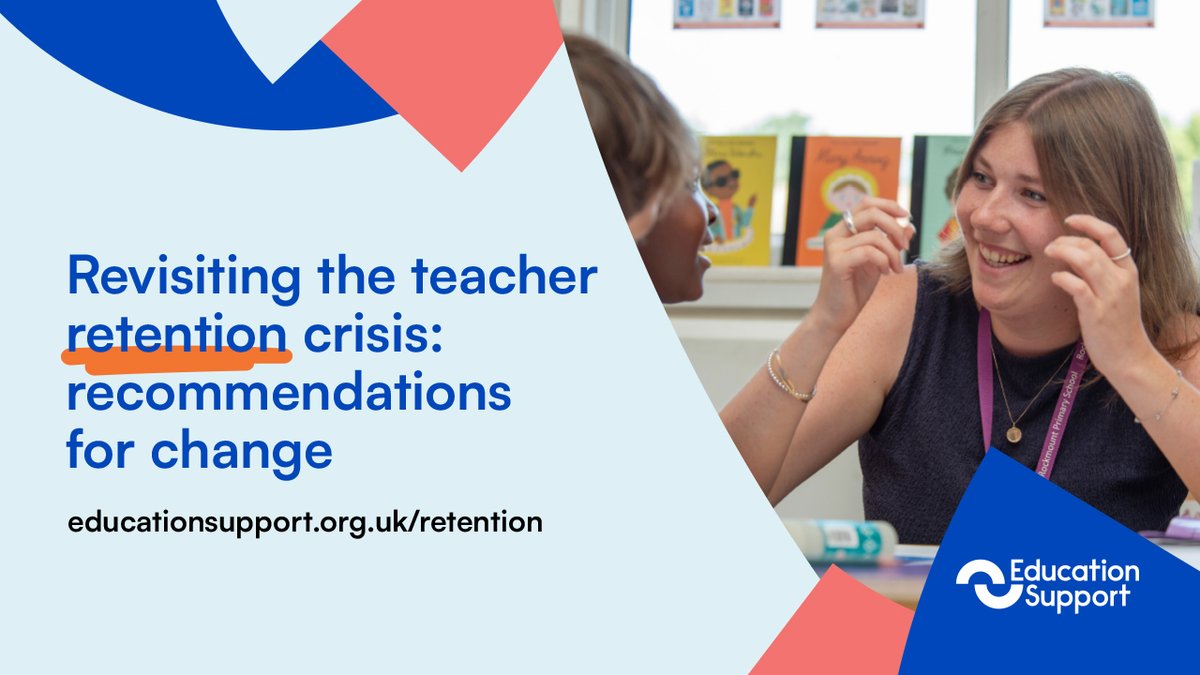 🚨 New Report Alert

Education Support’s new report calls for urgent action on the teacher retention crisis, backed by evidence on mental health and workplace wellbeing. 

With 1 in 11 qualified teachers leaving the profession in 2023–24, the stakes are high. 

📥 Download and