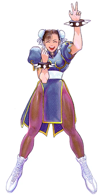 この春麗さんは一回描き直してるんだよね 右が元の絵