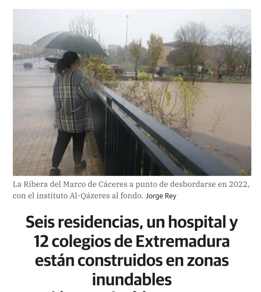 🗞📰➡️Seis residencias, un hospital y 12 colegios de Extremadura están construidos en zonas inundables⬅️
hoy.es/extremadura/se…