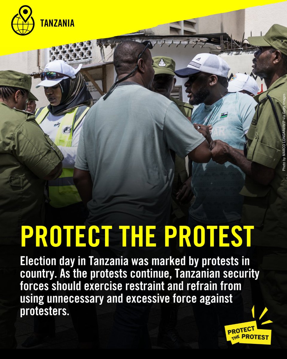 As <a href="/amnesty/">Amnesty International</a> monitors the human rights situation in Tanzania, we call on the authorities to uphold human rights during the ongoing electoral process. Tanzania must #ProtectTheProtest