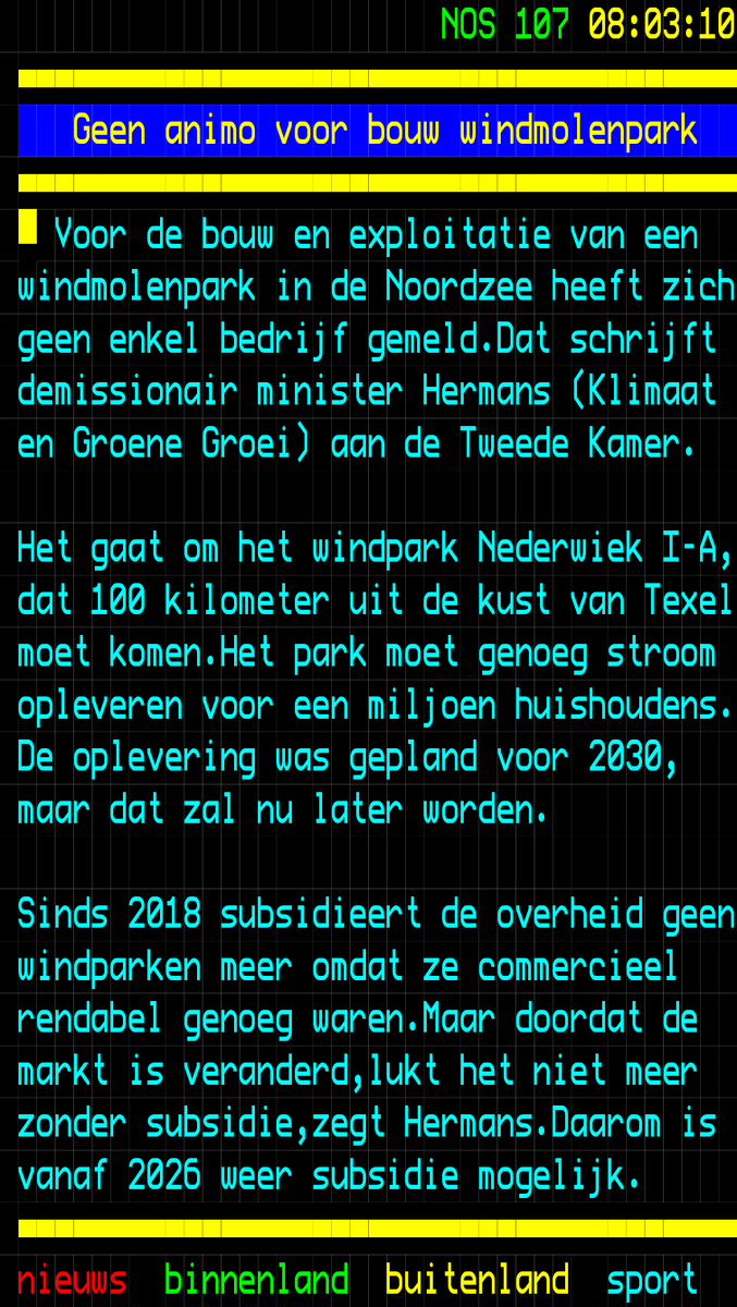 Goedemorgen, we beginnen de dag traditioneel met een nieuw juichverhaal over de energietransitie.

Ps. Het zoveelste voorbeeld dat windmolens op subsidie draaien en niet op wind. nos.nl/ttapp