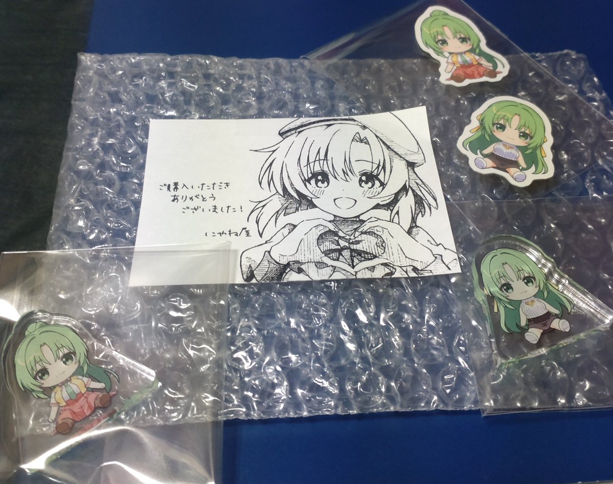 にやね屋(<a href="/niyane/">にやね</a>)様より、ぬい風アクリルフィギュア到着
可愛く仕上がっている
個人的にはこの二人が好き