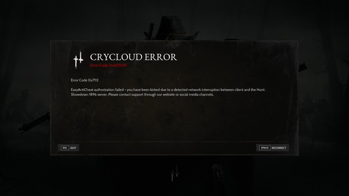 AdvancedBandPod's tweet photo. @HuntShowdown Wtf Crytek everytime I try to do a match this happens in less than a minute for the last 6 matches! https://t.co/AfVONzgiOG