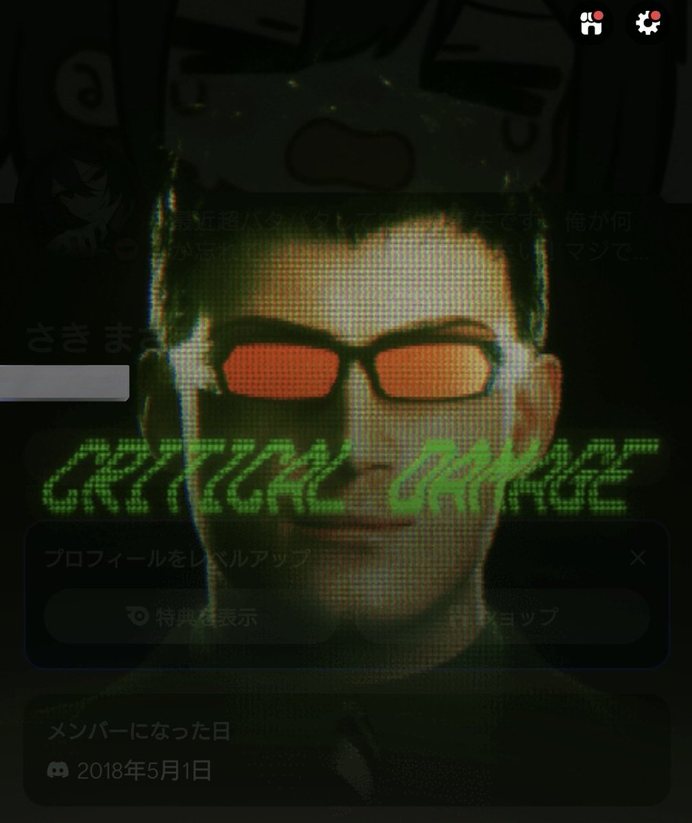 友達からdiscordのプロフィール装飾するアイテム貰ったんだけどプロフィール画面飛んだらこれ出てきてガチでダルすぎる
なんだよ critical damage って