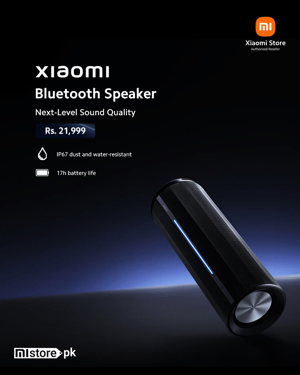 MistorePk's tweet image. From work to weekend, take your music everywhere 🎵
Let every moment sound better with 𝗫𝗶𝗮𝗼𝗺𝗶 𝗕𝗹𝘂𝗲𝘁𝗼𝗼𝘁𝗵 𝗦𝗽𝗲𝗮𝗸𝗲𝗿 ✨

Order now: mistore.pk/products/xiaom…

#xiaomi #BluetoothSpeaker #SmartSound #MiStorePK #FeelTheBeat