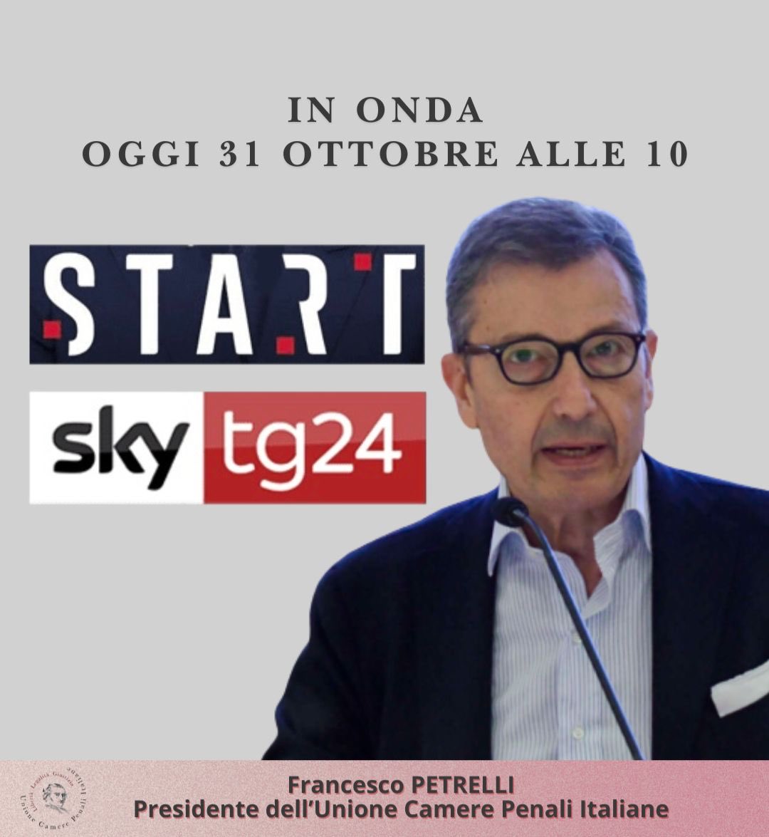 Questa mattina sarò ospite a Start, in onda su Sky TG24, dalle ore 10.