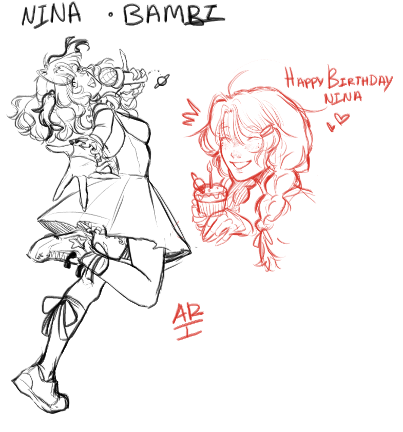 ariottle's tweet photo. happy way early birthday, Nina! you'll get your needed character remake soon 🐻🐻‍❄️🪐 https://t.co/tnnL3vPAXu