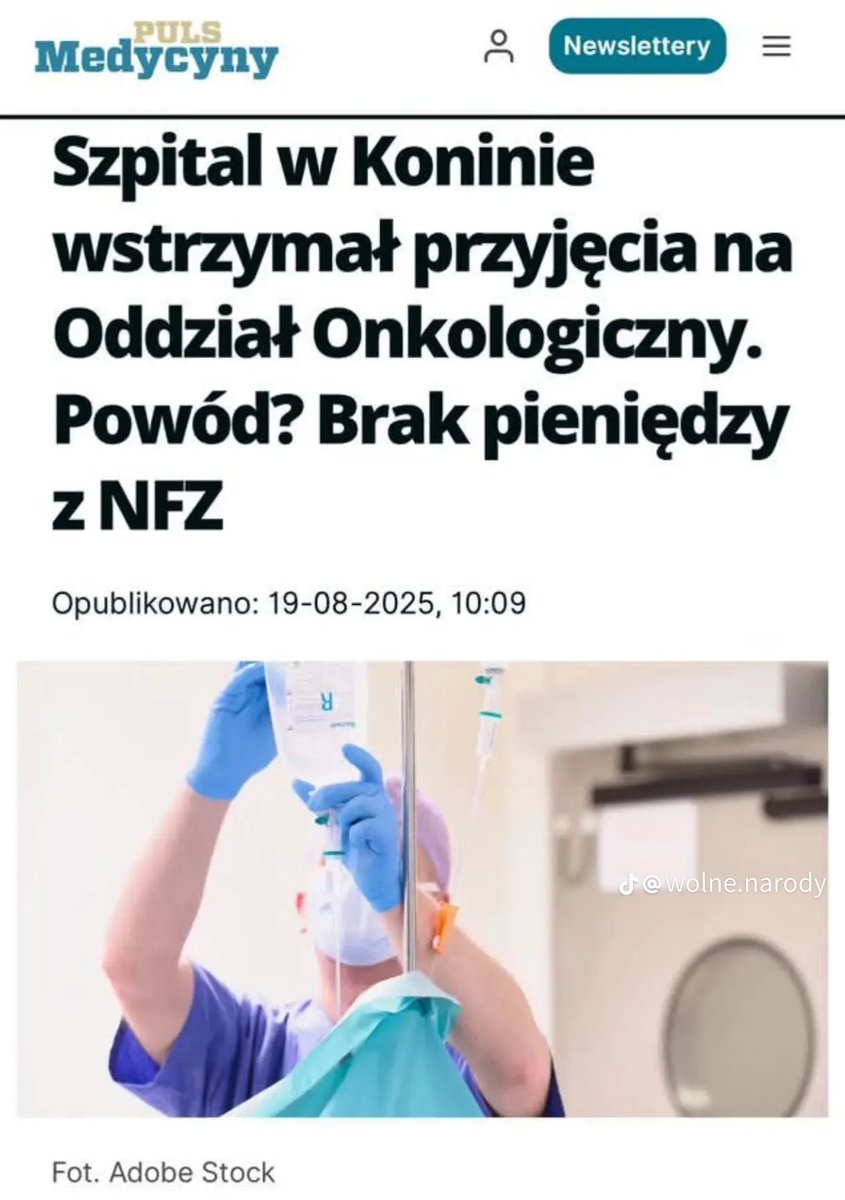 Najważniejsze, że są pieniądze na to, żeby za nasze leczyć Ukraińców.