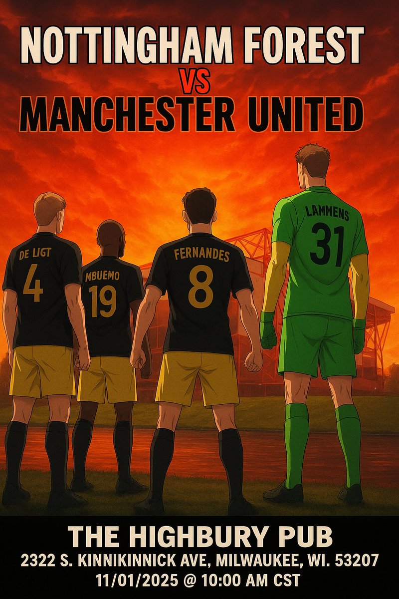 Hernand0Camarg0's tweet photo. The Red Devils travel to City Stadium to face off the Tricky Trees. Could #rubenamorim and his United come out with a victory and continue with a four winning streak ? There's only one way to find out.
#ggmu #mufc #nfomun #epl #milwaukee_red_army #MilwaukeeRedArmy https://t.co/V71K4DNEhz