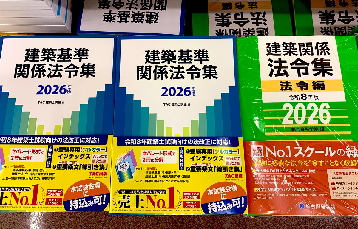 予約用】一級建築士 2026年版法令集 （線引済み・INDEX貼付け済み