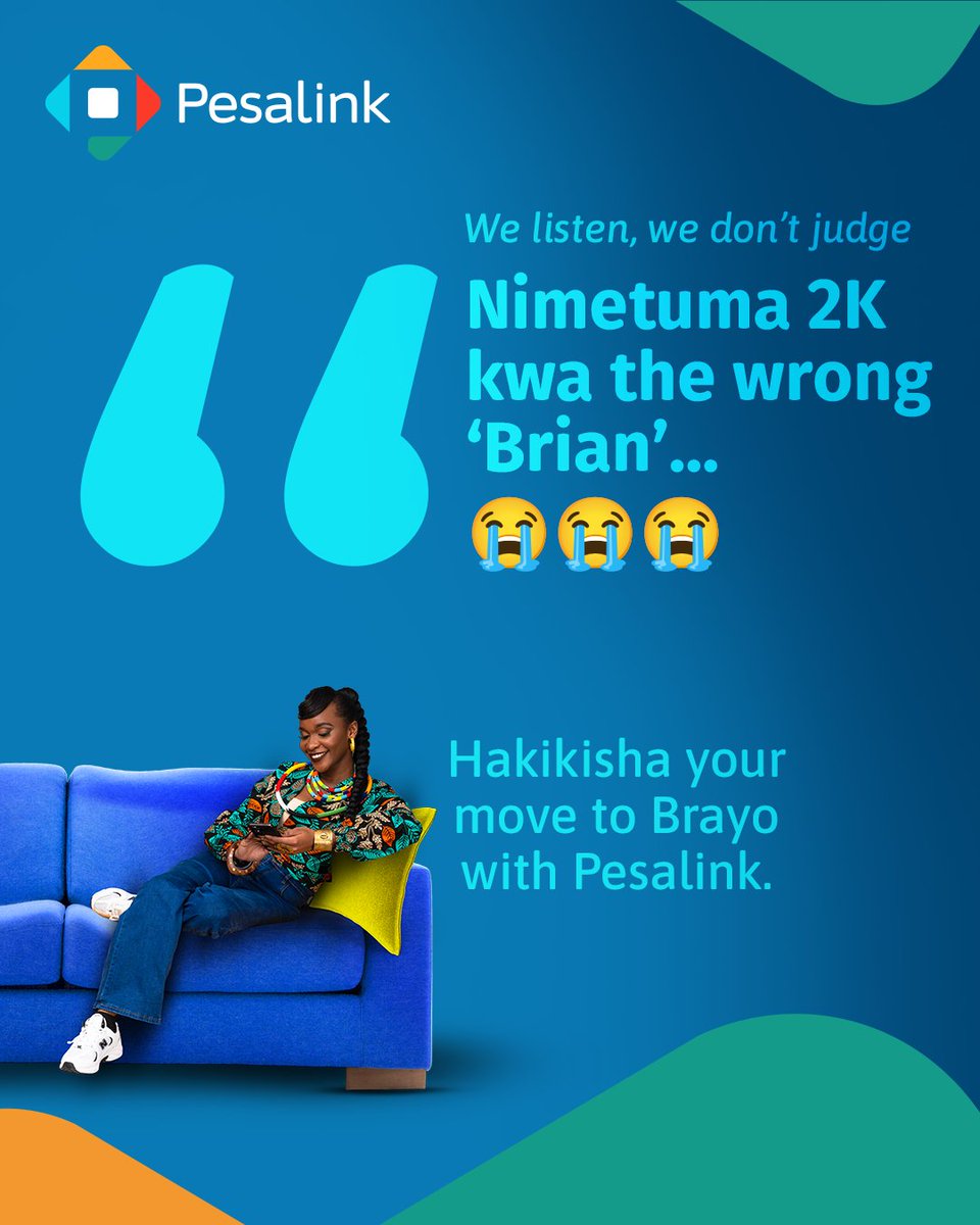 We’ve all sent money to the wrong person once. Don’t risk it, Hakikisha before you hit send. Your money moves safer that way. Find Pesalink on your Bank App, USSD &amp; Internet Banking.

#MoveDifferentWithPesalink #MoveDifferent