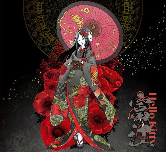 Nouvelle illustration pour la collaboration entre Junji Ito et Sanrio.