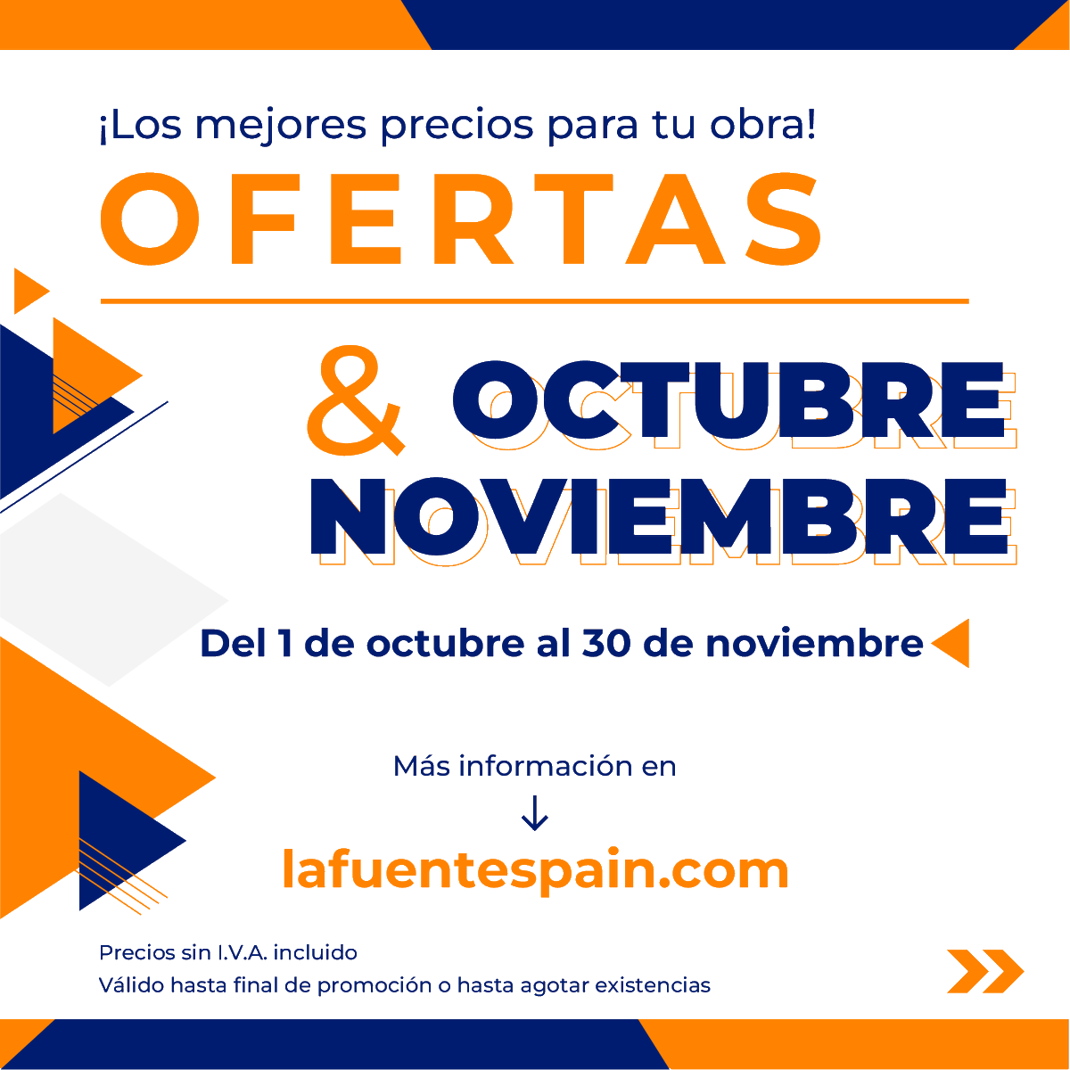 Buenos días! Disfruta sin miedo🧟‍♂️de nuestras ofertas bimensuales.

Aprovecha los mejores precios en material constructivo para tu obra en nuestros almacenes ☺️

Más info 📲bit.ly/3WG7mfi

#Ofertas #MaterialConstructivo #LAFUENTE #Construcción #Reformas #PYL #31octubre