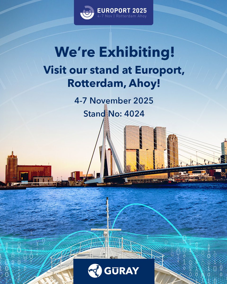 Guraygemispool's tweet image. We're at Europort 2025 in Rotterdam!

We'll be at one of the maritime industry's most important venues, the Europort Fair in Rotterdam from November 4–7 . We look forward to welcoming you at our booth at number 4024.

#Europort2025 #Rotterdam #PipeSpool  #Shipbuilding