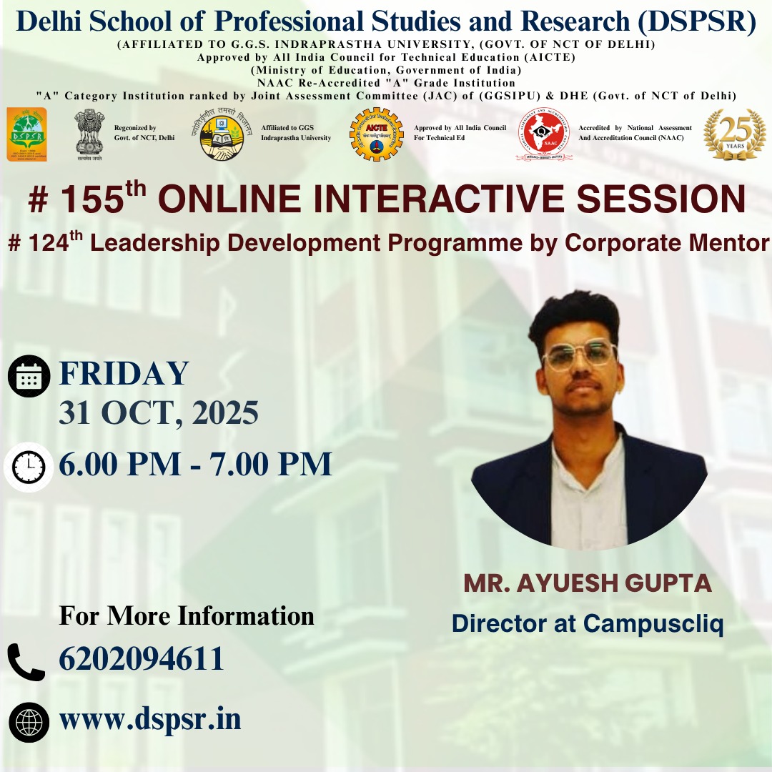 Delhi School of Professional Studies & Research tweet media