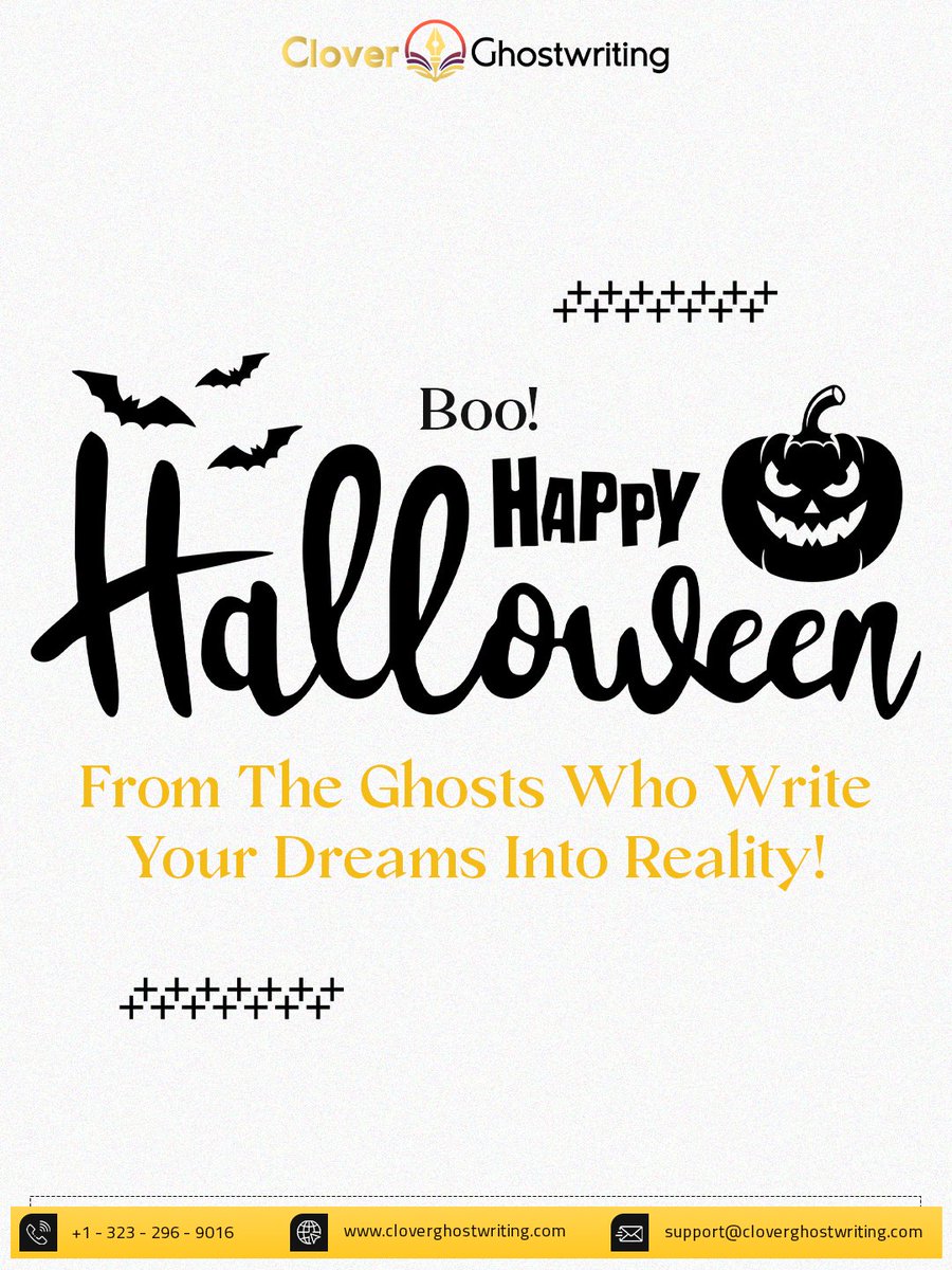 clovergw's tweet image. Our ghostwriters are always haunting the pages with creativity and brilliance. 💀

#cloverghostwriting #SpookySeason #GhostwritingMagic