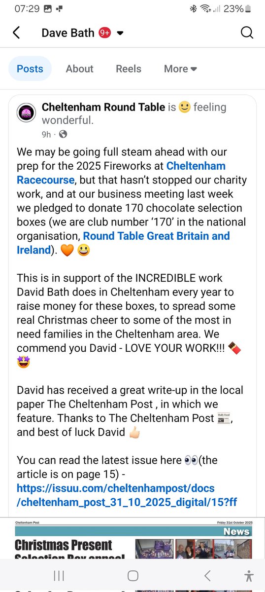 davidbath3's tweet photo. A very big thank you to 
The cheltenham round table and all the other people and places that have donated so far
.
Now, at over 600 already pledged for this year's appeal 
.if anyone else would like to support the appeal this year 
Please do get in touch 
.
Thank you https://t.co/sN6pYhud6x