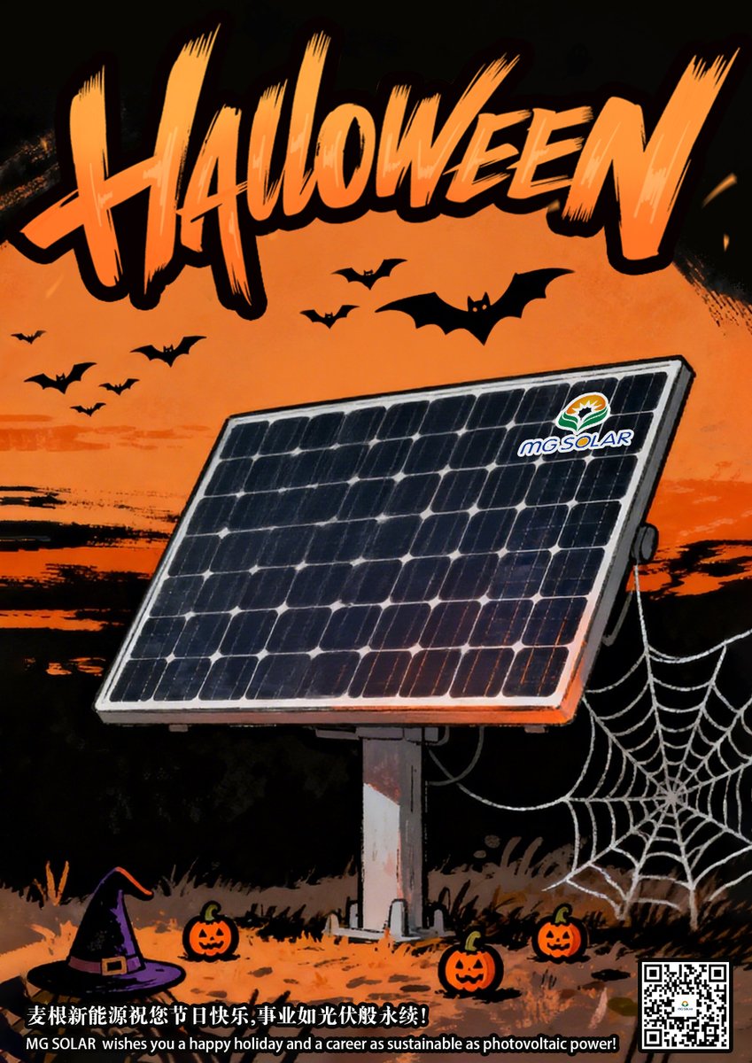 mgsolarmounting's tweet image. 🎃 Wishing You a Spooktacular Halloween from MG SOLAR! 🎃

🧡 From our team to yours:
May your innovations shine bright,
Your projects never run out of energy,
And your impact last for generations to come!

#HappyHalloween #MGSolar #SolarEnergy #GreenCareers #RenewableFuture