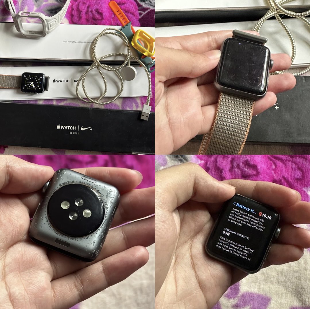 WTB WTS APPLE WATCH SERIES 3 42MM NIKE
Fungi semuanya normal
Batre health 83% masih awet 2 hari klo ga connect hp
Free strap 3
Kelengkapan box dan charger

Price 850k (net)
Bisa cod antar MRT

tags wts wtb iphone apple watch macbook 11 12 13 14 15 16 17 pro plus promax