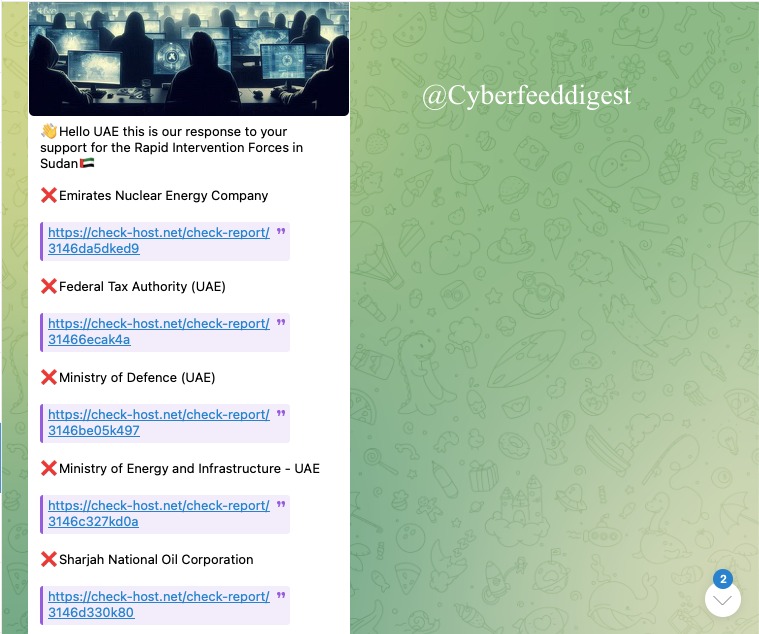 cyberfeeddigest's tweet image. Multiple sites hit by #DDOS in #UAE: 
Emirates Nuclear Co. 
 Fed. Tax Auth. 
Min. of Defence 
 Min. Energy &amp;amp; Infra. Sharjah Oil Corp. 

#DDOS #Emirates