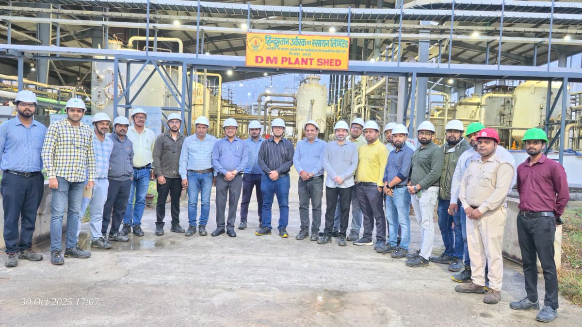 HURL_INDIA's tweet image. A HSE Walk was conducted in the DM Plant area at HURL Gorakhpur, reinforcing our commitment to a safe and sustainable workplace. Continuous vigilance and teamwork drive our goal of zero incidents and a culture of safety excellence.

#HURL #SafetyFirst #Sustainability #TeamHURL…