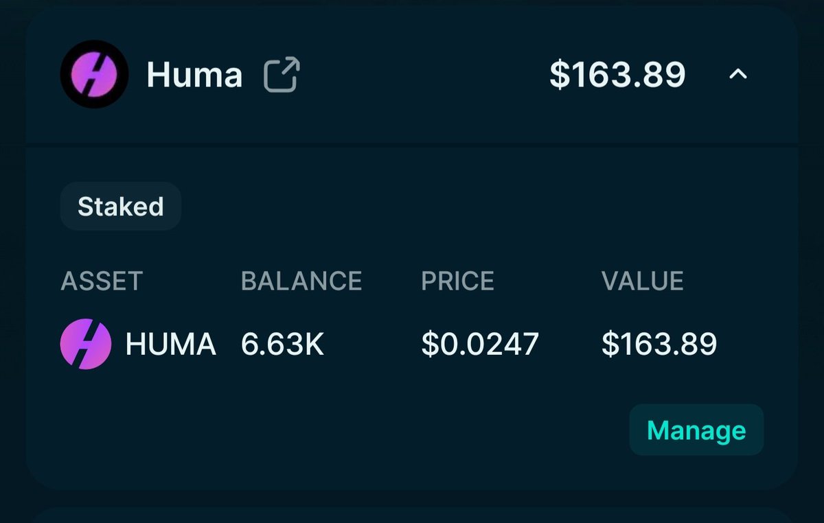 SigridRunte's tweet image. If you&apos;re not staking $HUMA, you are doing it wrong.

Btw you can check all your staking balances directly through Jupiter mobile.