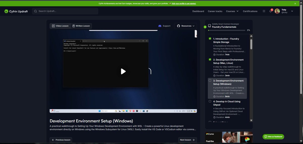 TobyTech6's tweet image. Foundry install day! ⚙️ Ditching Remix for the pro tools (Foundry/WSL/Linux).

Current status: My laptop is crawling. 🐌 The dev setup itself is the first boss level today. Paused for now, but the upgrade is coming! 🚧

#Foundry #Solidity #Web3Dev #Solidity #SmartContracts #Web3