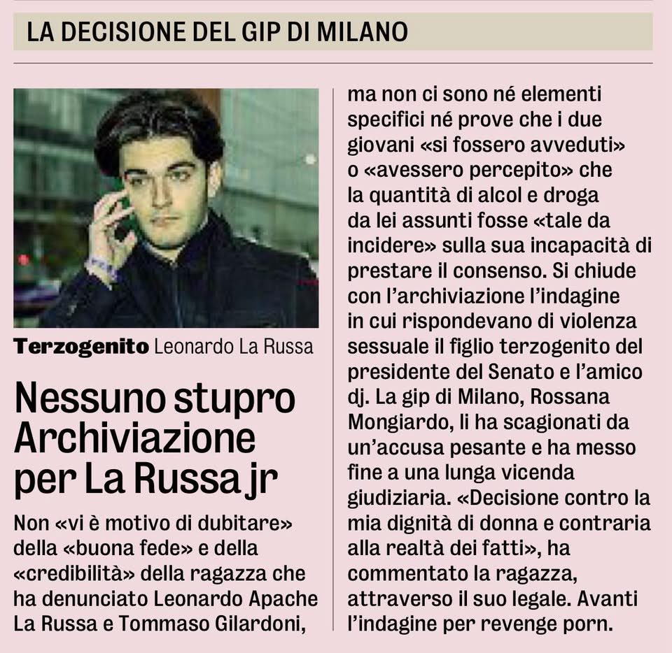 Maledette toghe ross… Ah no