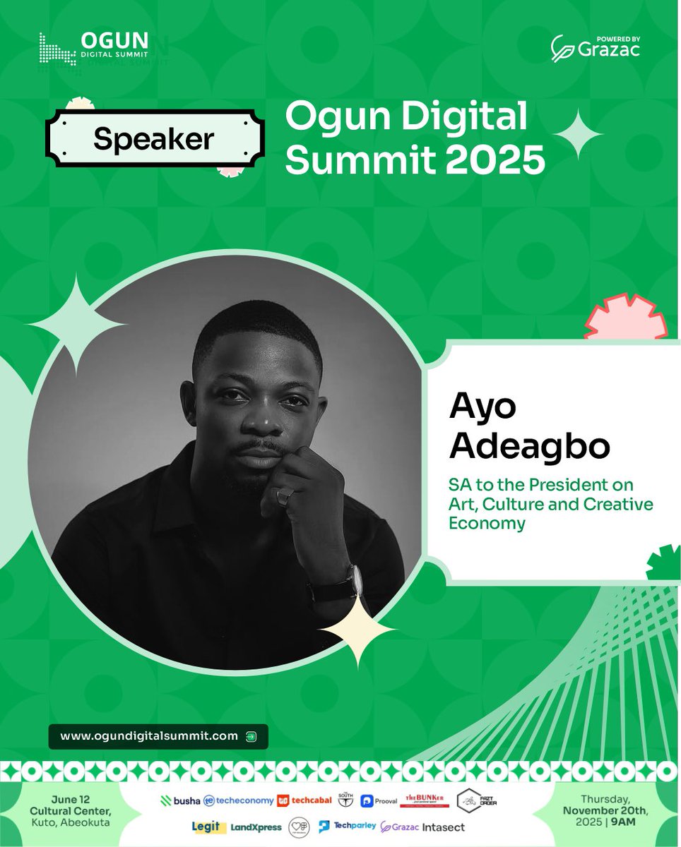 Introducing Ayo Adeagbo , Special Assistant on Art, Culture, and the Creative Economy to the president of Nigeria.

Ayo Adeagbo @ayo_xtreme is a published author and award-winning photographer. With a deep passion for creativity, culture, and innovation, Ayo brings a unique