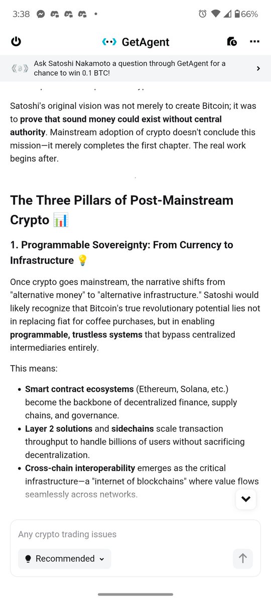 G0RIEEE's tweet photo. Asked GetAgent’s Satoshi Edition whats next after crypto goes mainstream
Didnt expect him to drop a whole roadmap for the future
Privacys about to be the new meta

#AskSatoshiWithGetAgent
Free Plus access (Oct 27Nov 5)
Rewards: share of 10,000 USDT airdrop + 1month GetAgent Ultra https://t.co/8PXlzRNkSx