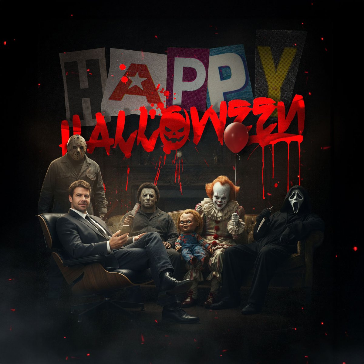 Just the team and myself from this morning's meeting, strategising the weekend's shenanigans. Freddy was late, …something about a nightmare.

Happy Halloween from REAL

#HappyHalloween #REALDESIGN